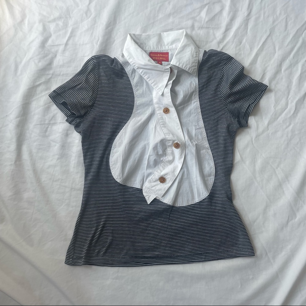 Vivienne Westwood asymmetrical short sleeve button up